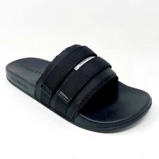 STNDRD Standard Los Angeles Monaco Double Strap Black Womens Slide Sandals