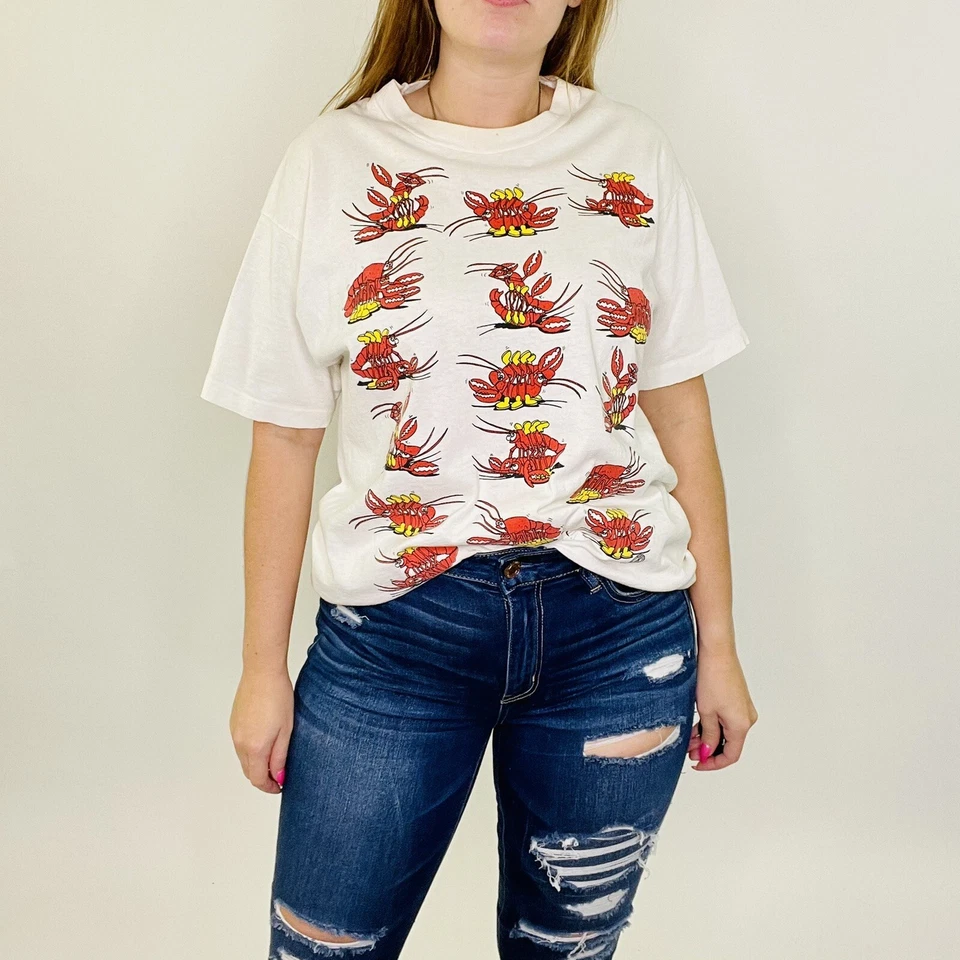 Vintage Single Stitch Outhouse Designs Jackson Sex Lobsters Front & Back T-Shirt - Изображение 2 из 4