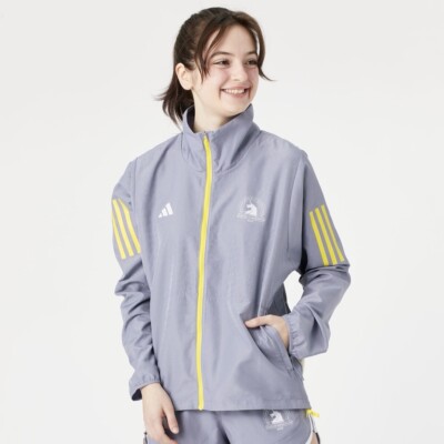 Adidas Boston Marathon 2023 Women's Size M Medium Jacket Running Purple #267