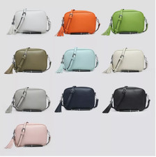 Faux Leather Shoulder bag,Camera Bag Ladies Double Zip Tassel Crossbody Bag