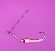 Spinnerbait Hidden Weight Heads: Looped Eye: White, 5/16 oz 3/0 Hook (Lot of 10)