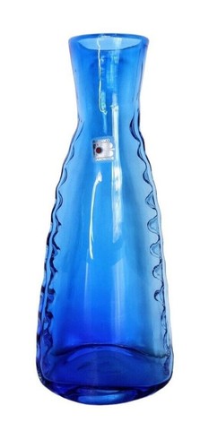 Blenko Aqua Blau Vintage Mundgeblasene Handarbeit Türkis Vase Hat Etikett - Bild 10 von 12