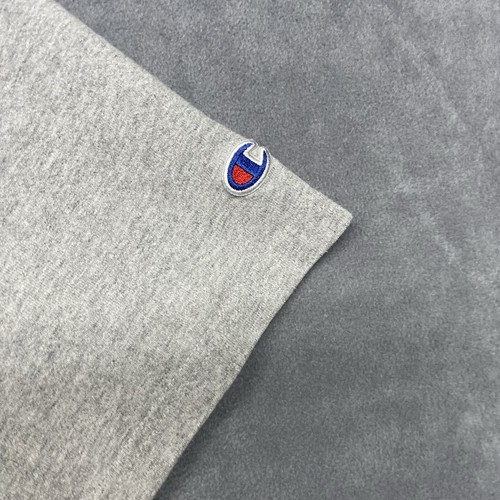 Champion Y2K Kurzarm T-Shirt grau Gr. XL bestickt Patch Retro - Bild 3 von 10