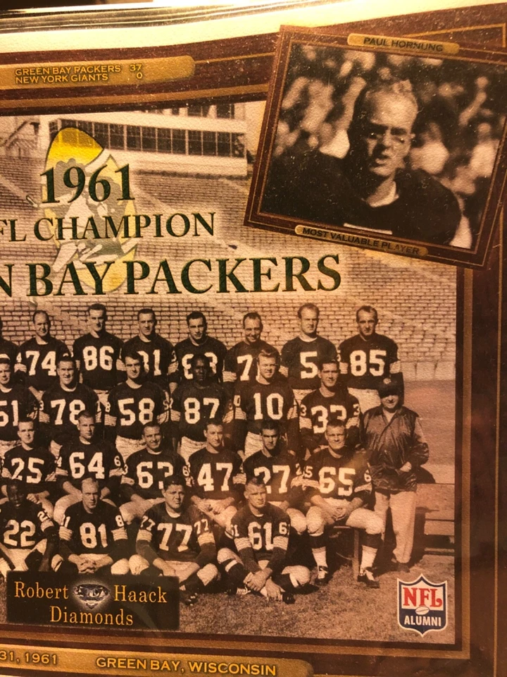Green Bay Packers Champions 1961 Team Picture Vince Lombardi & Paul Horning - Image 3 of 4