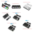 USB RGB Bluetooth Mechanical Keyboard Customized 1-Handed Macros Quick Copy