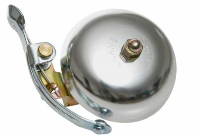 Crane Bell Co Suzu Fahrradklingel - Silber Matt, Retro Look, Ø 55mm