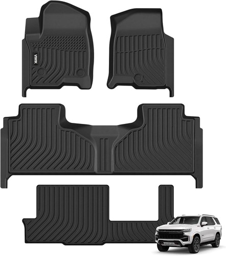Alfombrillas para GMC Yukon 8 asientos 2021-2024 revestimientos de goma impermeables para todo tipo de clima - Imagen 2 de 2