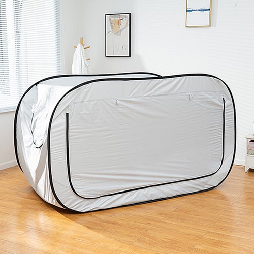 (White)Outdoor Folding Privacy Pop Bed Tent Camping Fully Enclosed Shading EC - Picture 5 of 12