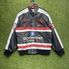 Dale Earnhardt Leather Jacket Mens XL Nascar Goodwrench Racing Chase Authentics