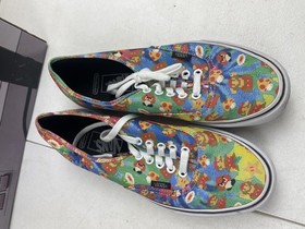 VANS Nintendo x Authentic Super Mario Bros RARE NINTENDO NES BOX Size 7.5 M 9W