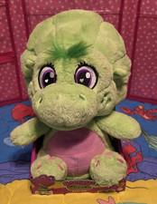 Mattel Barney Friends Baby Bop Green/Pink Plush Dinosaur Stuffed Toy CNJ89