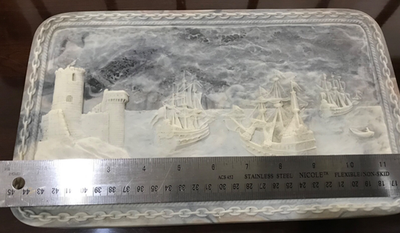 Genuine Incolay Stone Handcrafted Jewelry Box Rectangular Ships