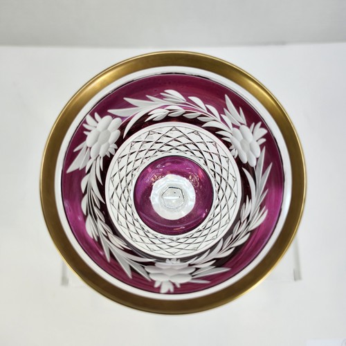 Ebling & Reuss Germany Marchioness Claret Weinglas 61/4" hoch Cranberry Kristall - Bild 6 von 11