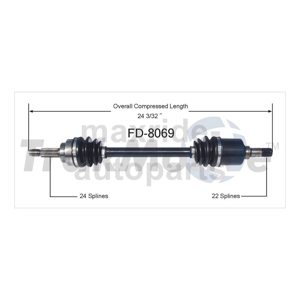 Junta de eje CV del lado del conductor del pasajero delantero para Ford Festiva 1991 1992 1993 1988 Foto 3 de 3