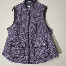 Croft & Barrow Quilted Purple Women's Vest Plus Size 2X