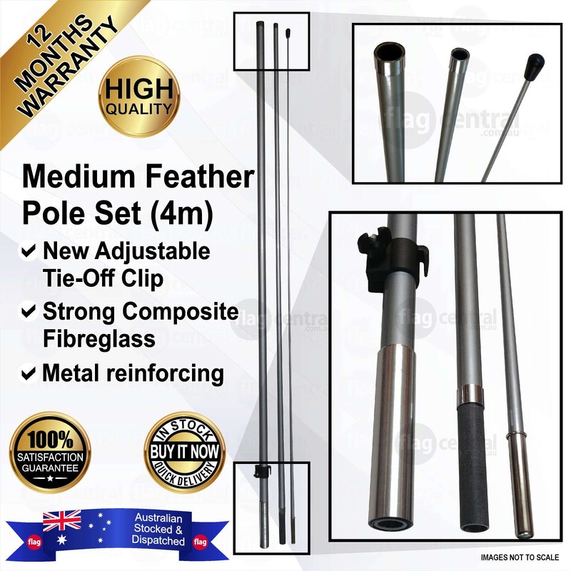 P - COFFEE Cream 4m Feather Flag / Banner Kit with Pole Set, Galvanised Steel Ground Spike, Steel Outdoor Cross Base, Free 15kg Water Bag and a Free Carry Bag - 1