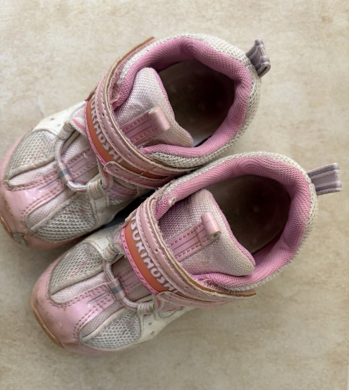 TSUKIHOSHI Baby Toddler Girls Shoes Sneakers B20A Pink White Sz US 8