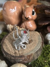 925 Sterling Garnet Octopus Ring