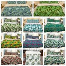 3D Tropical Leaves Pattern Green Quilt Cover Duvet Cover Comforter set