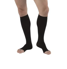 Jobst Formen Compression Socks 30-40 Mmhg Knee High, Open Toe, Black, X-Large