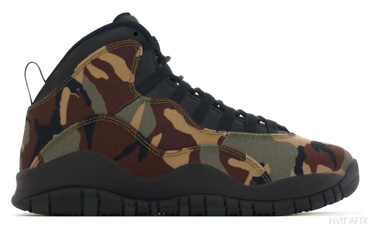 Nike Air Jordan 10 X Retro Woodland Desert Camo Camouflage Black