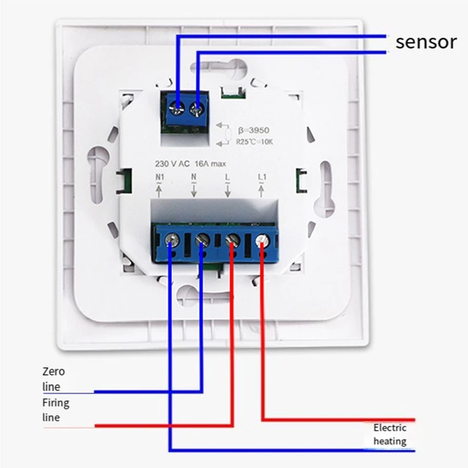 Elektrisches Thermostat mit vereinfachter Bedienung für Fußbodenheizungen zu H - Bild 2 von 4