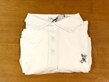 NWT ~ Winged Foot Golf ~ Peter Millar Crown Crafted Mens Polo ~ L ~ White