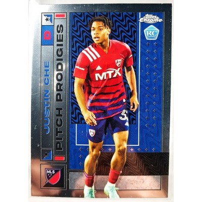 Topps Chrome 2022 MLS Soccer Pitch Prodigies Rookie #166 JUSTIN CHE, See Pics!