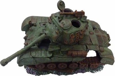 AQUARIUMH2O Aquarium H2o großer Kampfpanzer Militär Ornament Deko mit tollen Details