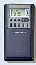 Pocket AIWA CR-D6 Digital Stereo FM/AM Radio, Memo-Super Bass-LCD Tested Working