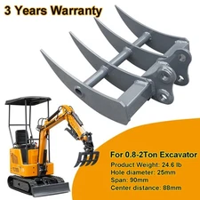 Rake Attachments For AGT Mini Excavator 0.8Ton- 2Ton 1T 1.2T 1.5T Small Digger