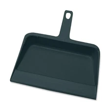 Genuine Joe Heavy Duty Dust Pan - 12" Wide - Plastic - Black (GJO02406)