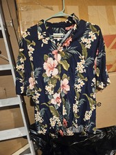 Iolani Hawaiian Button Shirt Men s Floral Short Sleeve USA Made Vintage Size L