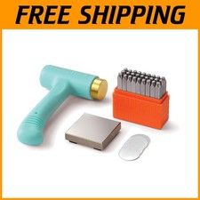 Complete Metal Stamping Kit: 3MM Alphabet Stamps  Ergonomic Hammer for Jewelry