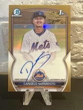 2023 Bowman Chrome - Prospect Autographs Dangelo Sarmiento Gold Refractor /50 