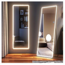 153x50cm LED Steh- und Wandspiegel vollflächig dimmbar Beleuchtet