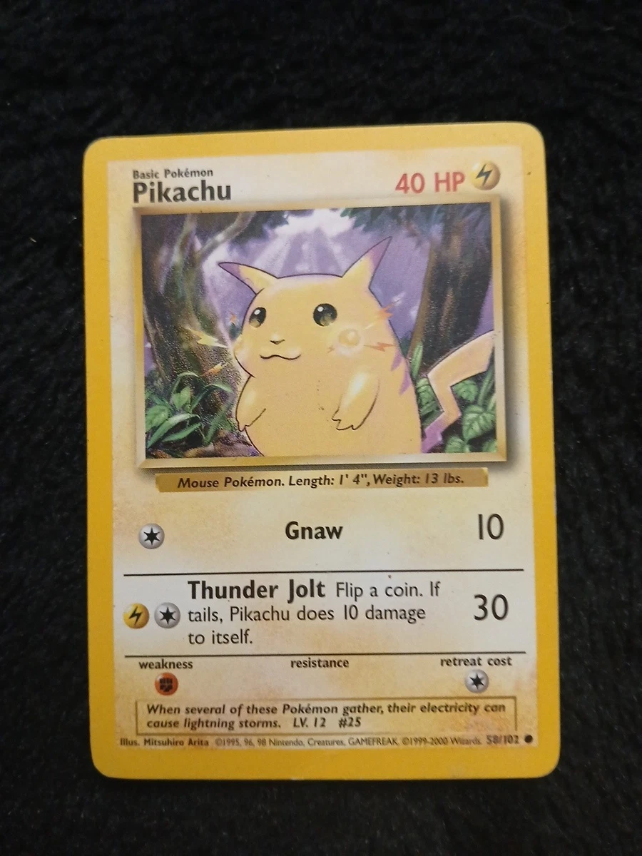 Pikachu Pokémon TCG Individual Trading Card Games Base Set in