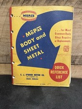 1949 Mopar Body Sheet Metal Quick Reference Guide D-12522 Oem Chrysler Vintage 1949 Mopar Body Sheet Metal Quick Reference Guide D-12522 Oem Chrysler Vintage