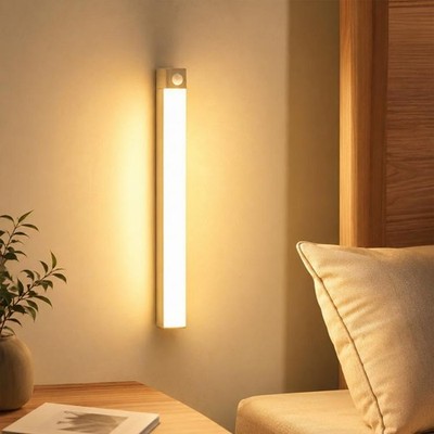 10cm 1W Wiederaufladbare LED-Nachtlichtleiste mit Bewegungssensor und stufenlosem Dimmen