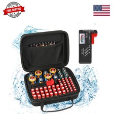 Battery Organizer, Battery Organizer Storage Case with Tester BT-168, Waterpr...