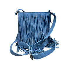 NEW Idyllwind Women's Camarillo Fringe Suede Crossbody Bag Blue Western Cowgirl
