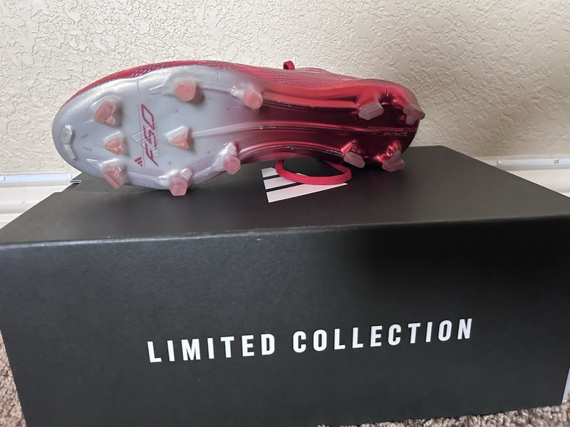 adidas F50 Limited Collection Red Football Cleats US Size 40 Medium Width