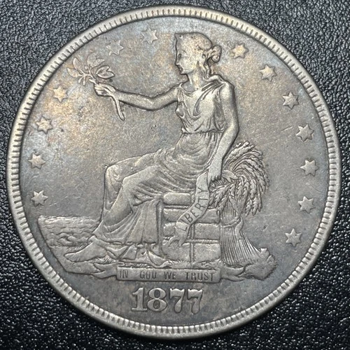 1877-P Trade Silver Dollar $1 Choice VF Very Fine