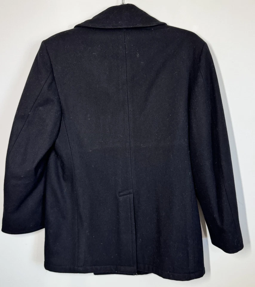 DSCP Quarterdeck Collection Peacoat Mens 42R Wool Navy Military Coat Classic - Image 4 of 4