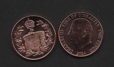 GIBRALTAR 2 Pence 2024 Charles III, new coin, Coronation, UNC, from bag_Lot#12C