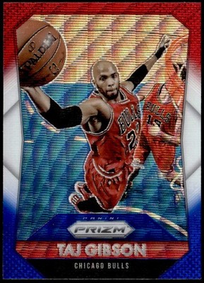 2015-16 Panini Prizm #193 Taj Gibson Red, White & Blue Prizms E1