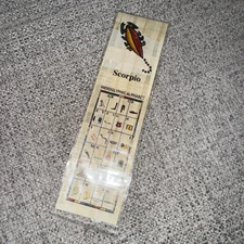 Vintage Scorpio Bookmark: Hieroglyphic Alphabet