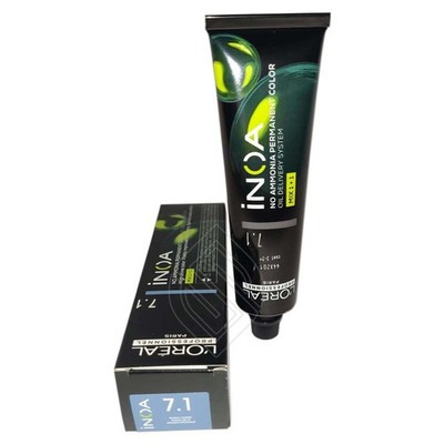 Loreal Inoa #7.1 Ash Blonde No Ammonia Hair Color Original-7.1/7B 2oz