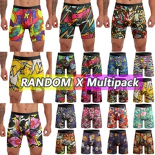 Men Athletic Underwear Boxer Briefs Long Leg Trunks Soft COOL Underwear 3/6 Pack