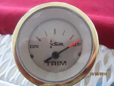 TELEFLEX  Trim METER GAUGE -GOLD BEZEL P#62518